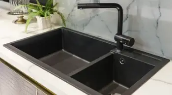 Black undermount kitchen sink