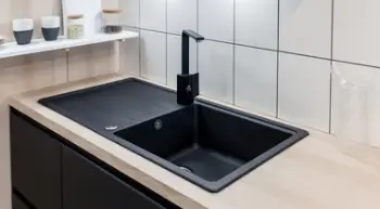 Right black kitchen sink