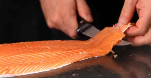 Removing the Skin From a Fillet of Fish