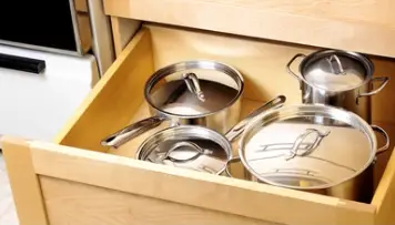 A kitchen cabinet drawer front